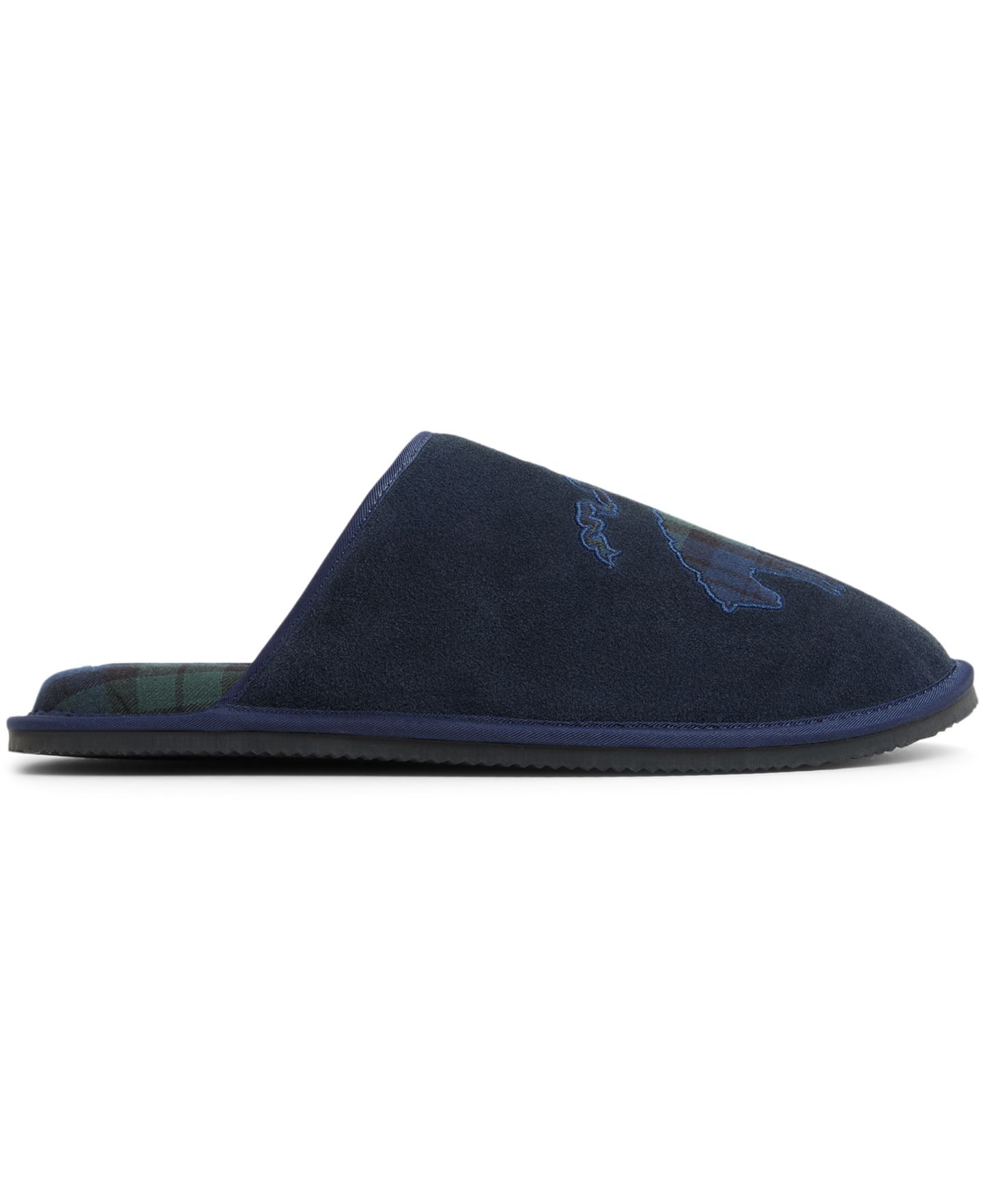 Мужские тапочки Brooks Brothers Suede Slippers, цвет: Замшевый зелёный — фото 2