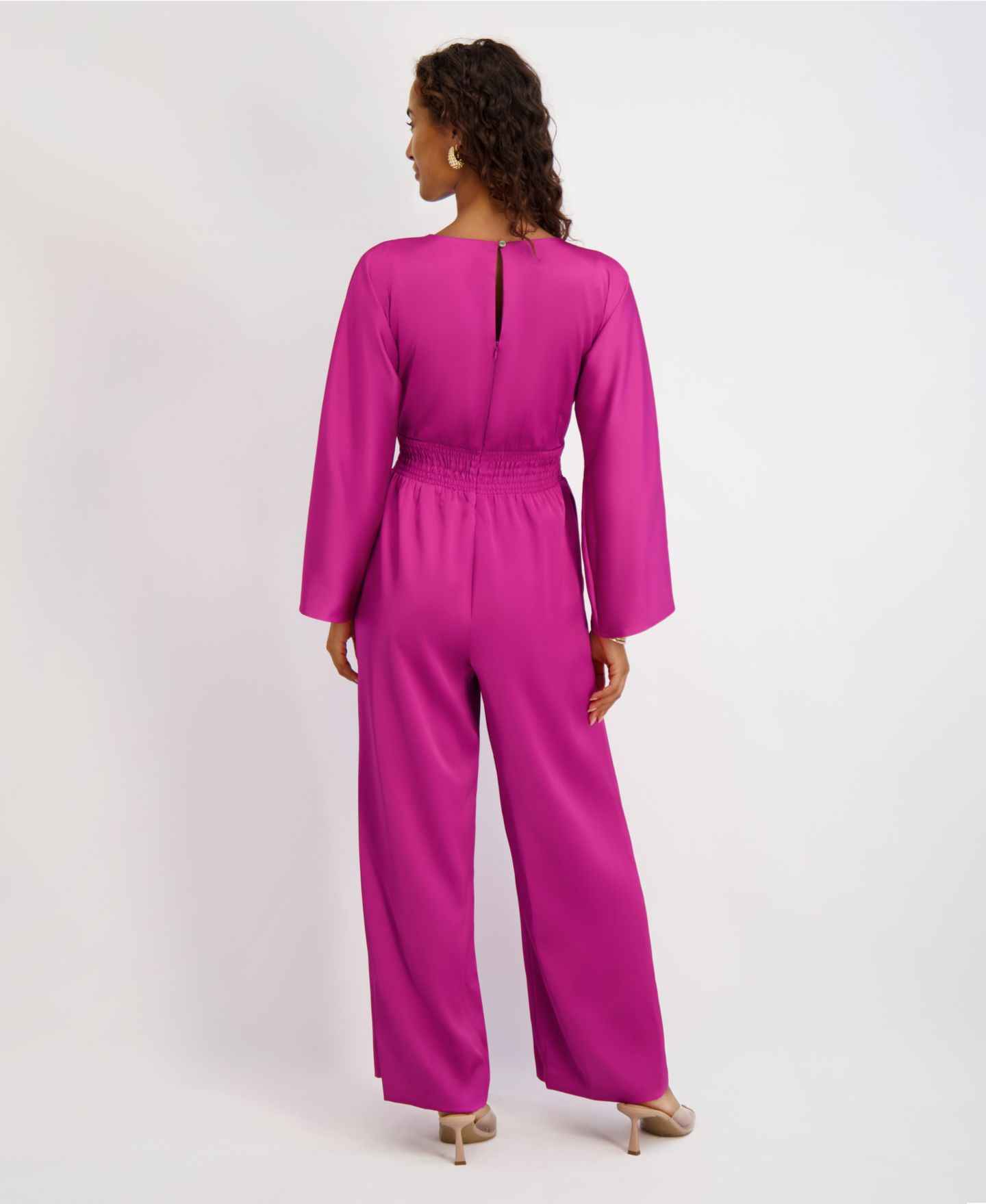 Женский комбинезон Kensie V-Neck Jumpsuit, цвет: Фуксия — фото 3