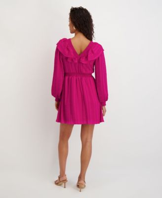 Women's Long-Sleeve V-Neck Dress