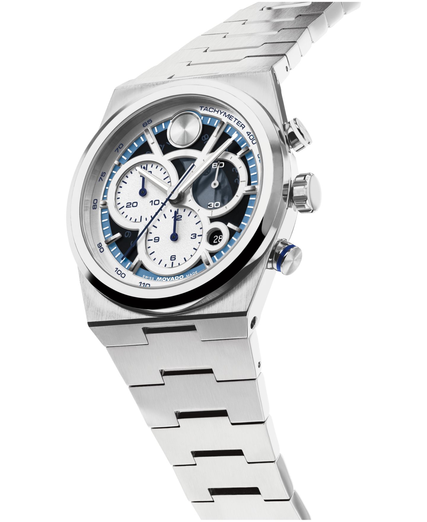 Мужские часы Movado Bold Quest Swiss Quartz Chrono Stainless Steel Watch, 40mm — фото 2