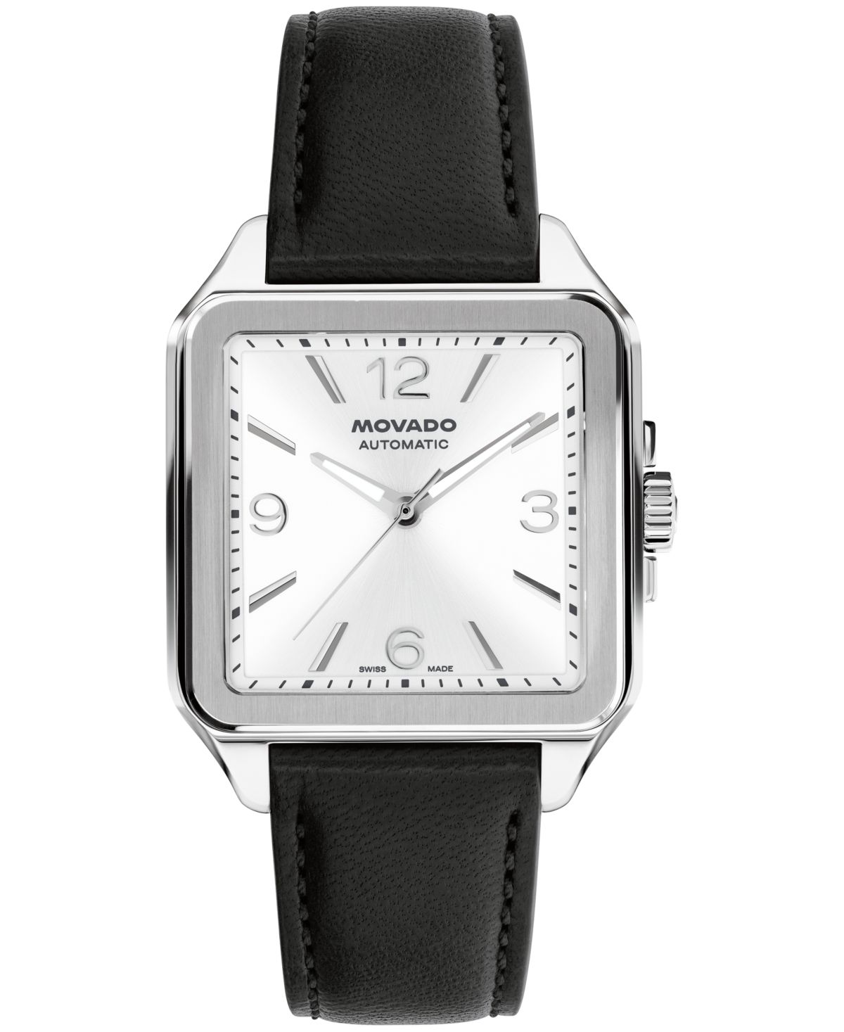 Мужские швейцарские часы из черной кожи с автоподзаводом 1917 года выпуска, 35x45,2 мм