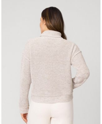 Women's Heathered Yarn Relaxed Lounge Turtleneck Sweater