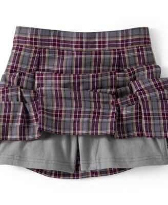 Big Girls Top of Knee Plaid Skort