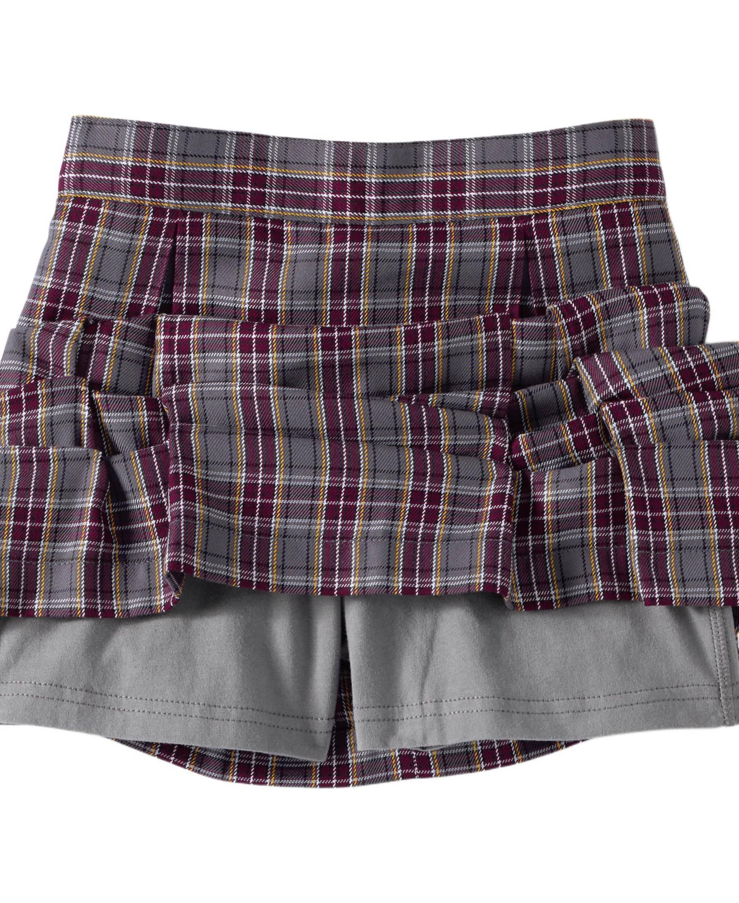 Big Girls Top of Knee Plaid Skort
