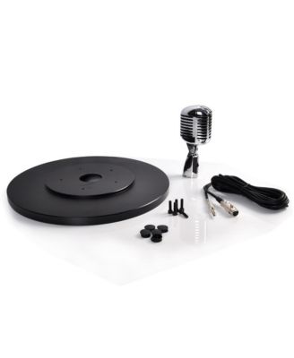 Classic Retro Vintage Style Microphone & Swing Stand, Silver Style