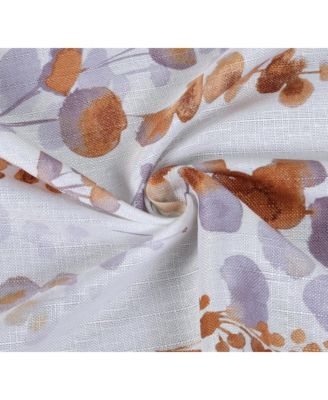 Watercolor Floral Lillies Complete 3 Piece Rod Pocket Kitchen Curtain Tier & Valance Set - Spice