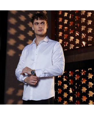 Men's Chalk White Satin Lustre Shirt