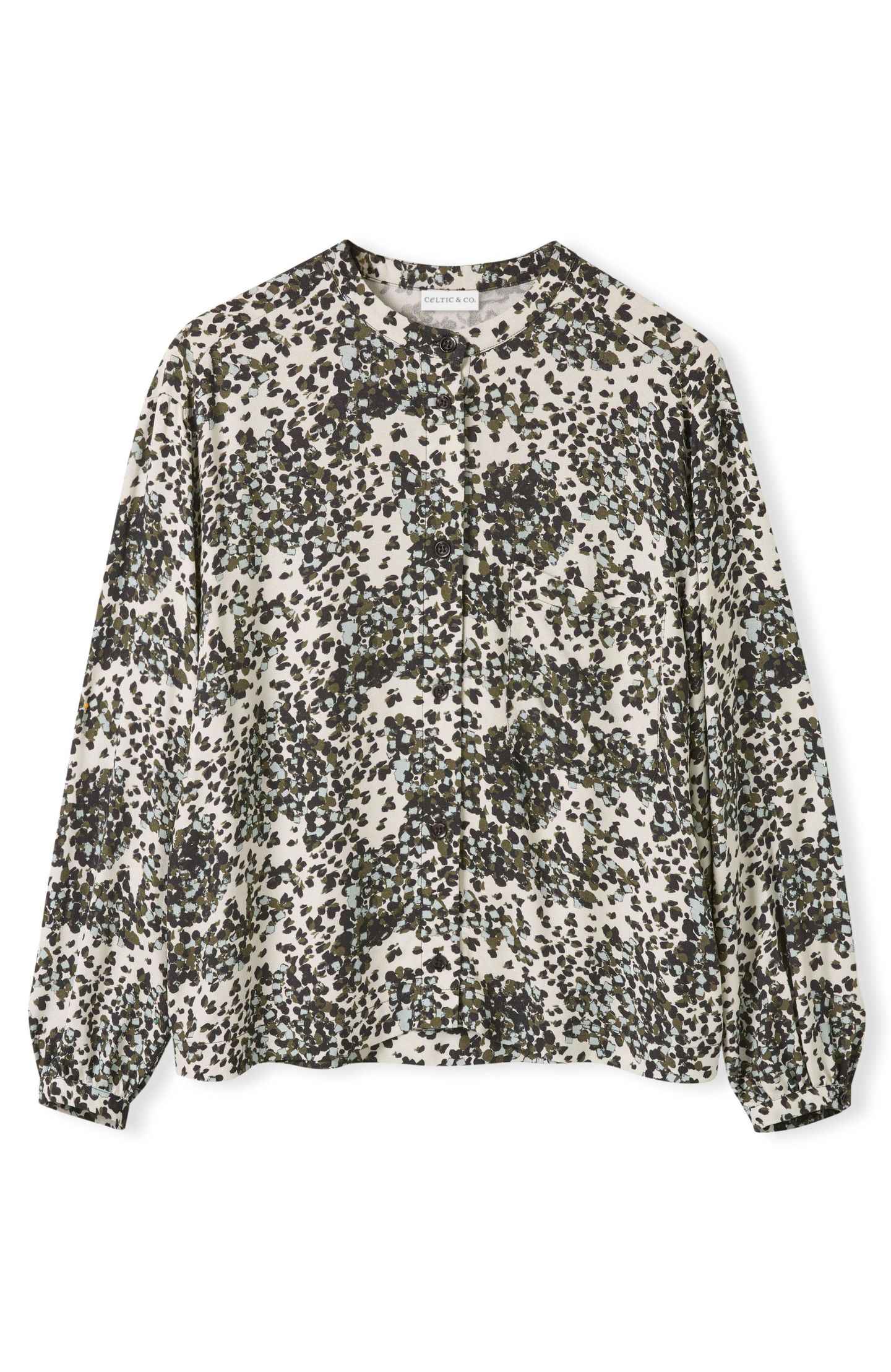 Женская рубашка Celtic & Co. Printed Drop Shoulder Long Sleeve, цвет: Экрю с принтом — фото 7