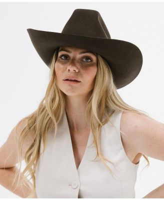 Lane Brick Top Western Hat - Unique Hand-Shaped Crown Design