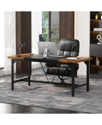 63 x 31.5 inches Computer Desk, Sturdy Large Office Desk, Premium 2 Person Long Desks