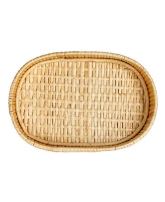 Handwoven Willow Nestable Oval Trays, Natural, Set of 2