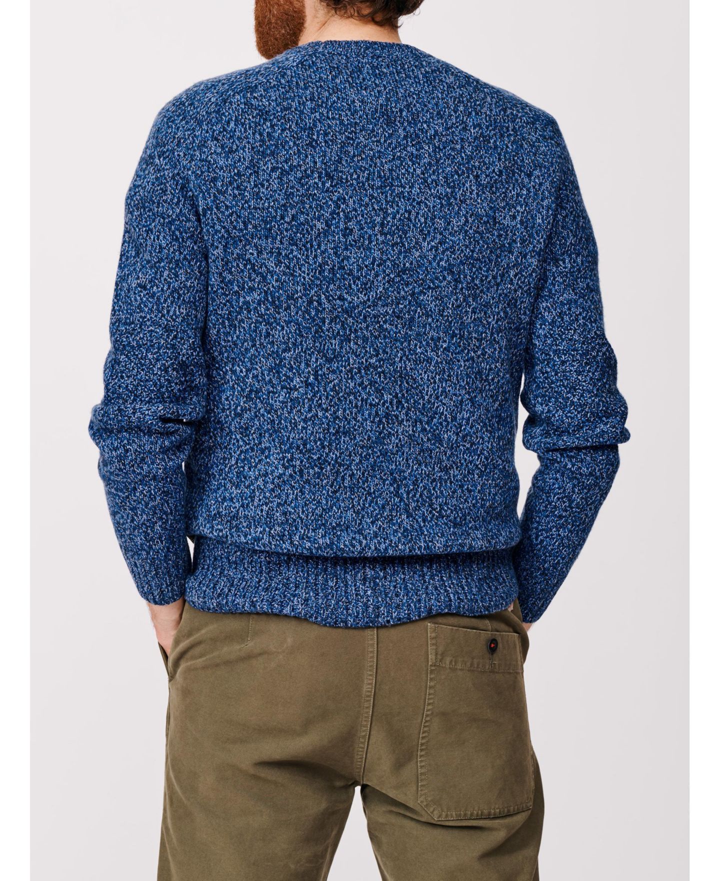 Мужской свитер Aubin Riply Twist Crew Neck, цвет: Синий — фото 6
