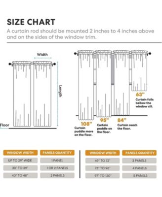 2 Piece Halloween Spooky Harvest Themed Pumpkin Spice Colored Rod Pocket Sheer Voile Window Curtain Panels - 84 in. Long