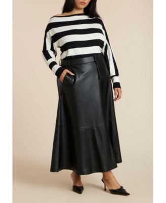 Women's Asym Striped Sweater