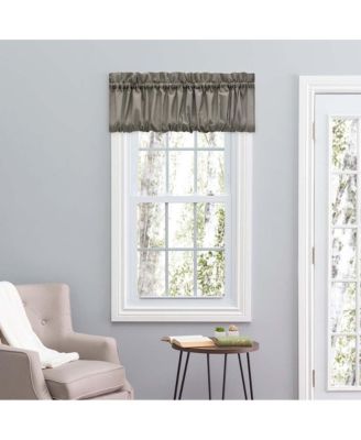 Ellis Stacey 1.5" Rod Pocket High Quality Fabric Solid Color Window Balloon Valance 60"x15" Grey