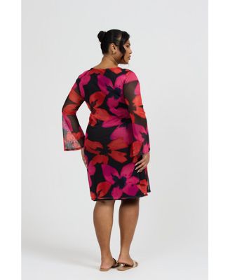 Women's Bold Floral Print Mini Dress