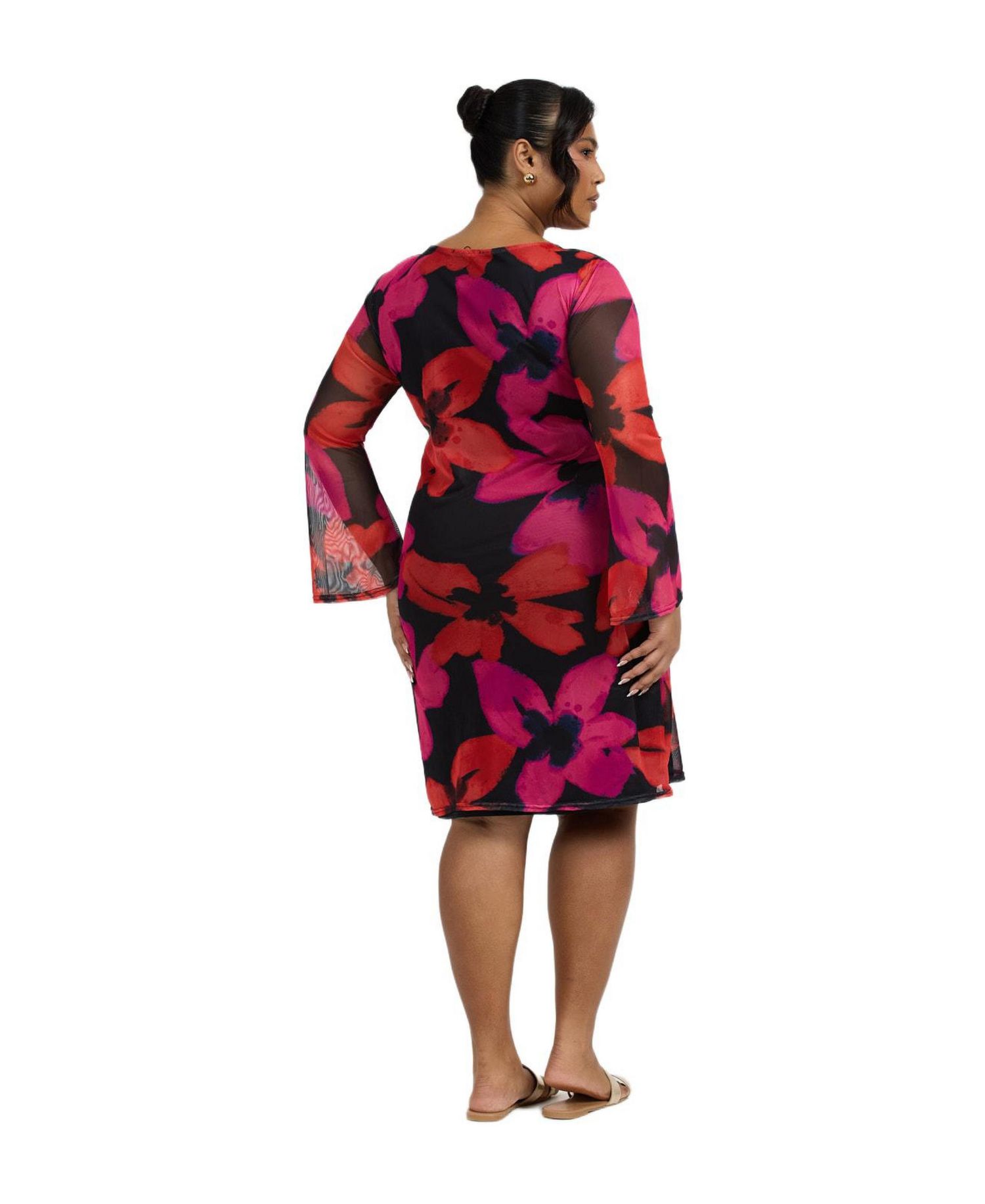 Women's Bold Floral Print Mini Dress