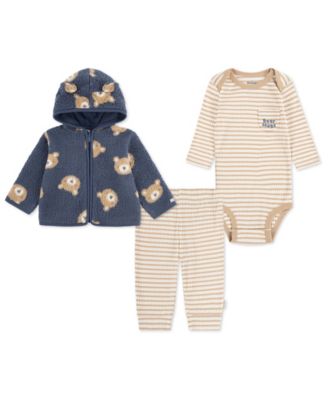 Huggies - Baby Boy 3-Piece Long-Sleeve Bodysuit, Pants and Jacket Set