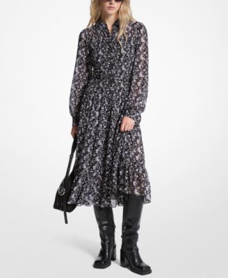 Michael Kors - Women's Printed Smocked Shirt Dress