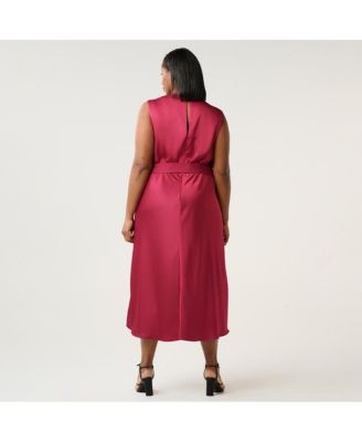 Plus Size Emmi Satin Midi Dress