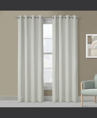 Navar Blackout Window Treatment Grommet Curtain Panel for Bedroom Livingroom 54" x White