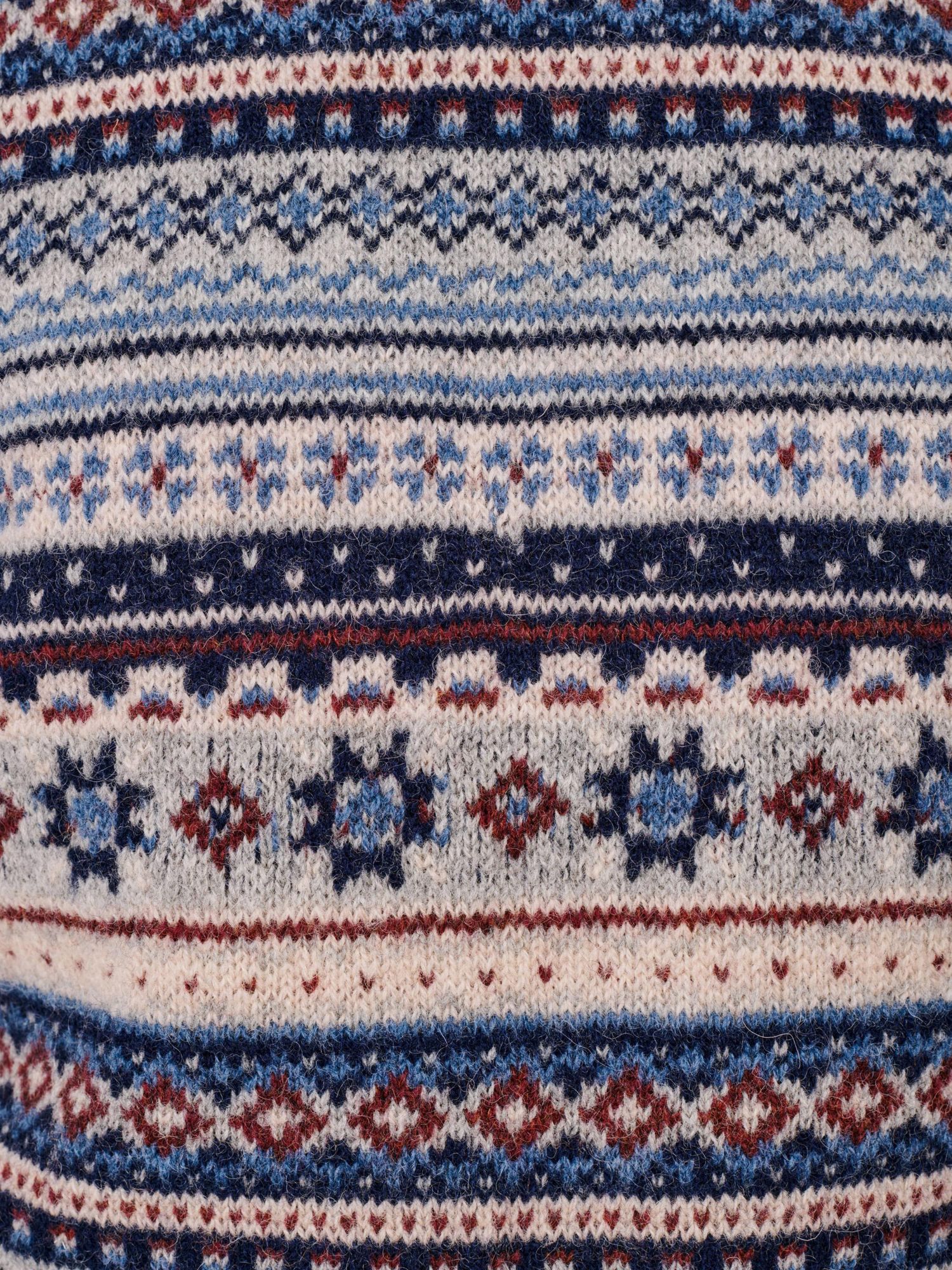 Men's Fair Isle Crew Neck Wool Sweater
