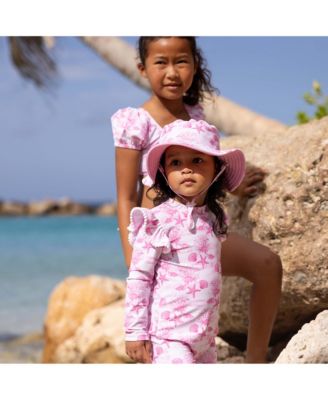 Baby Girls Pink Lagoon LS Sunsuit