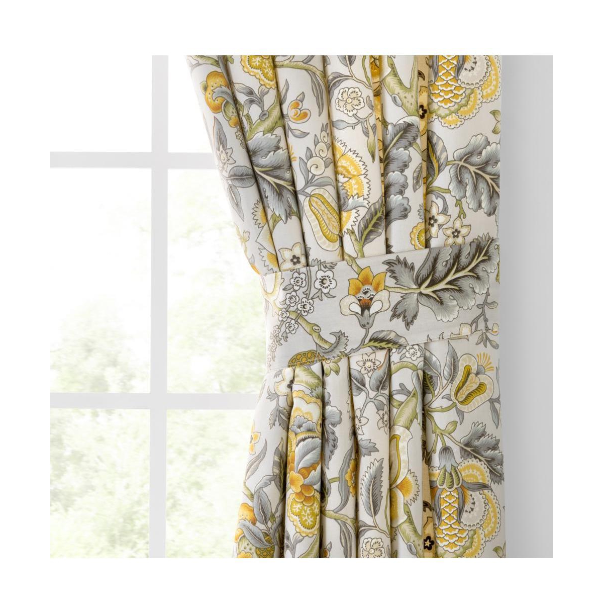 Ellis Curtain Regency 3" Rod Pocket Curtain Panel Pair with Tiebacks 96" x Grey