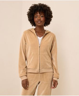 Women's Organic Cotton Velour Zip Hoodie