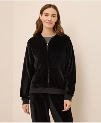 Women's Organic Cotton Velour Zip Hoodie