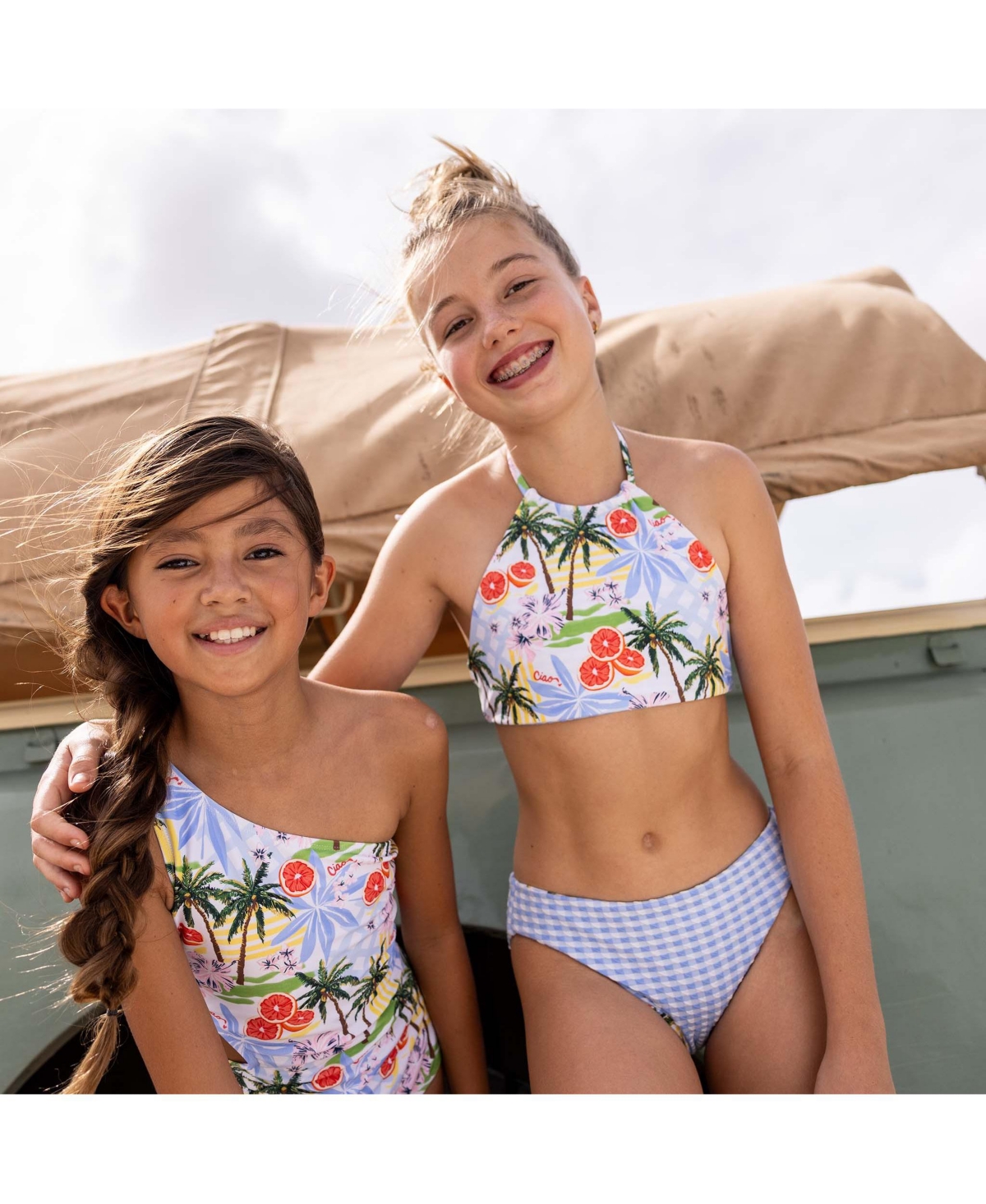 Snapper Rock Big Girls Ciao Paradiso Reversible Halter Bikini