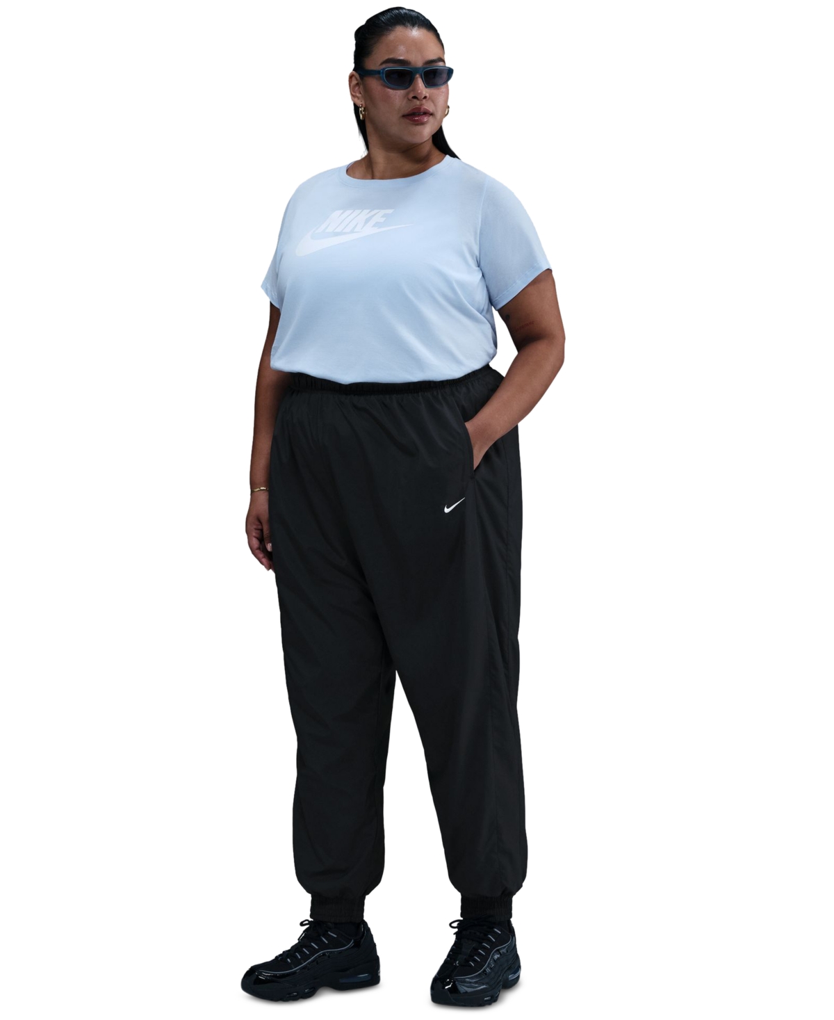 Nike Plus Size Active Sportswear Essentials Short-sleeve Logo T-shirt In Blue