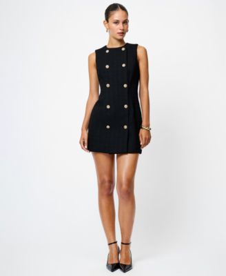 Women's Sleeveless Structured Tweed Dress