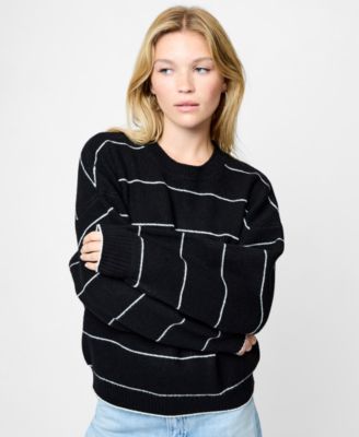 Women's Striped Long-Sleeve Sweater
