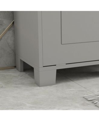 Tilt-out Laundry Storage Cabinet with Hamper Compartment