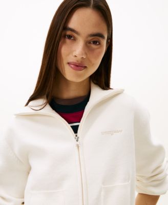 Women's Cozy Script Long-Sleeve Cardigan Sweater