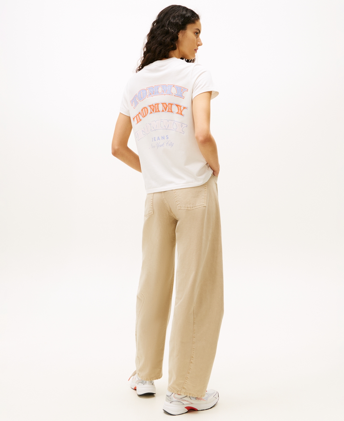 Tommy Jeans Women's Dollar Stack Logo Short-Sleeve T-Shirt