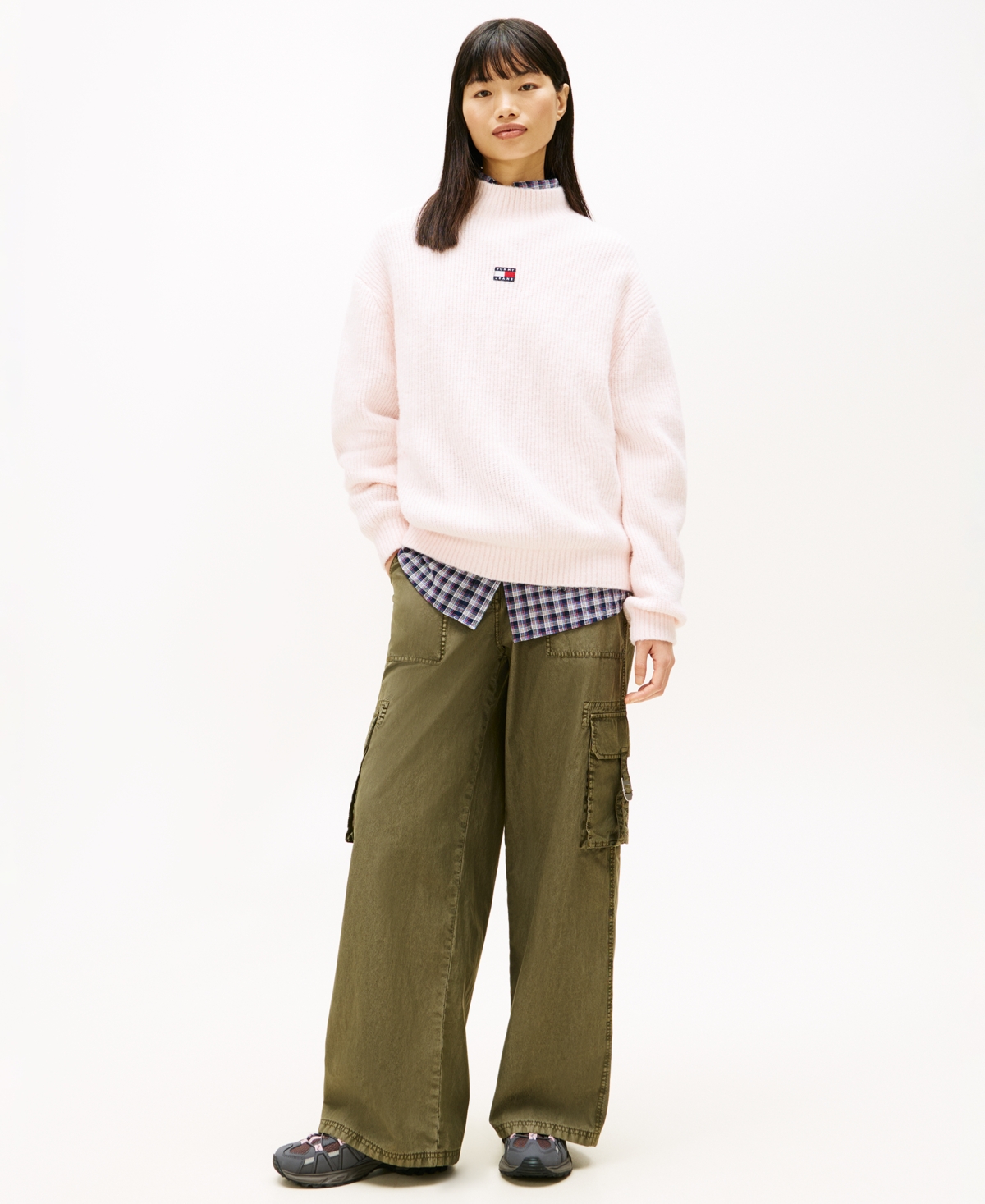 Tommy Jeans Women's Mock Neck Badge Sweater