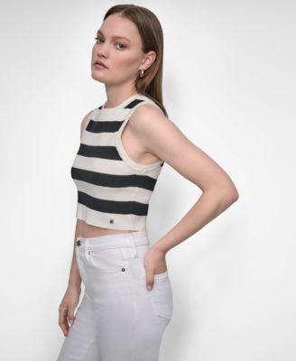 Women's Cropped Sleeveless Sweater