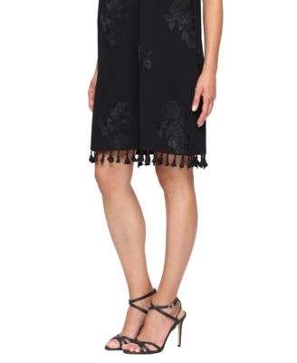 Women's V-Neck Floral Burnout Dress