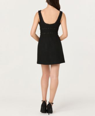Women's Maira Tweed Scoop Neck A-Line Mini Dress