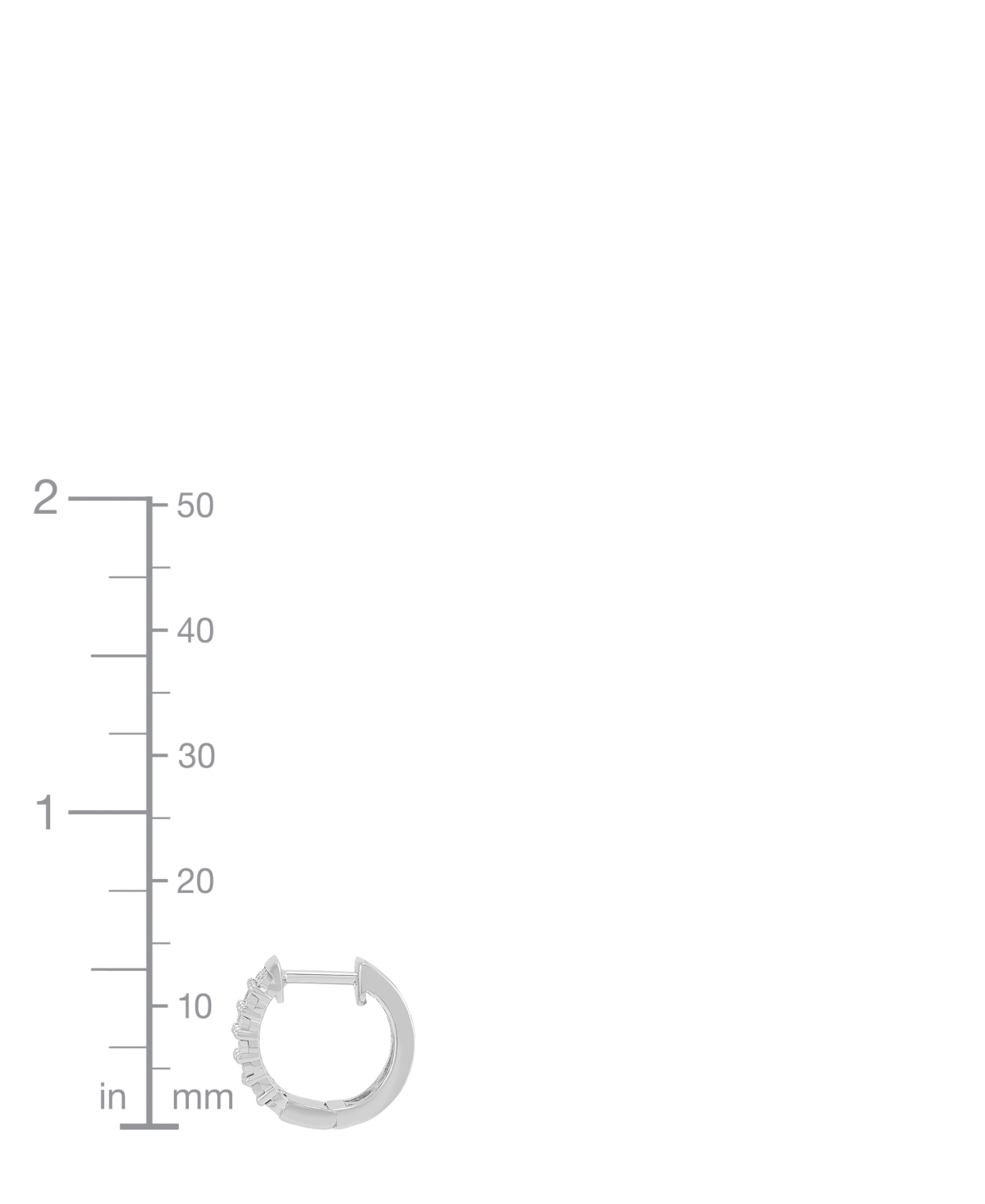 Macy's Diamond Hoop Earrings (1/4 Ct. T.w.) In Sterling Silver In Metallic