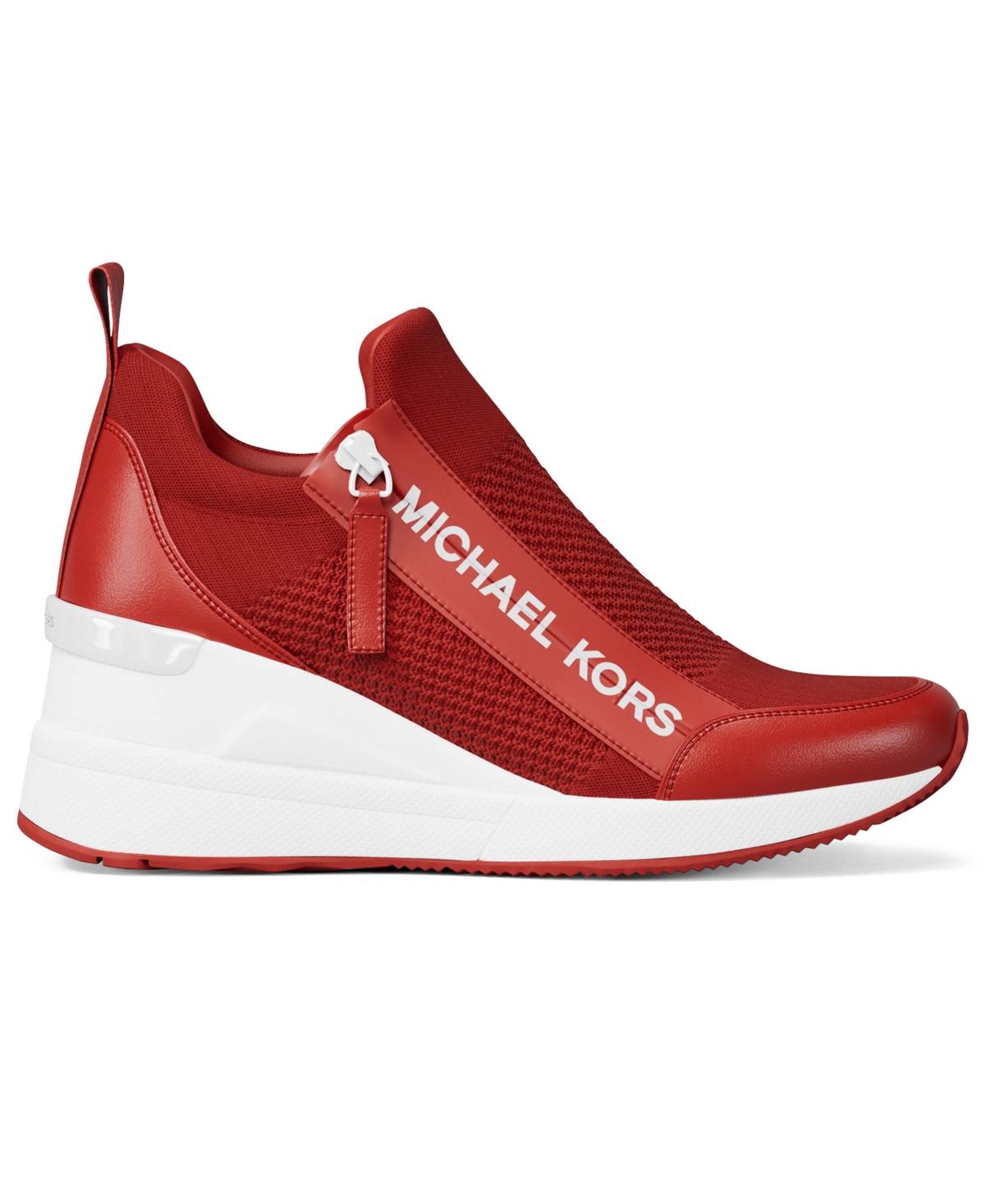 Michael Kors Michael  Women's Willis Wedge Trainer Shoes In Red