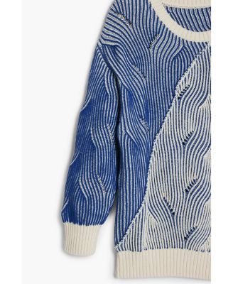 Girls's Textured striped sweater