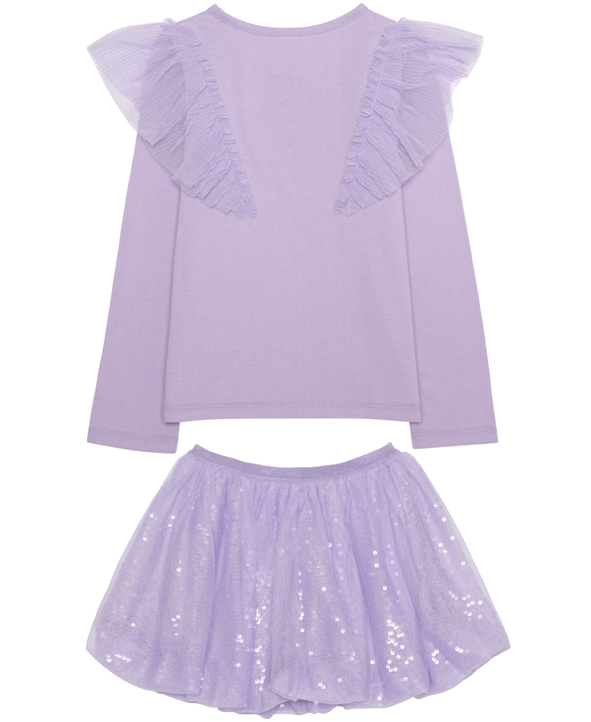 Bluey Girls 2t-6x 2-piece Long-sleeve Top And Skirt Set In Purple