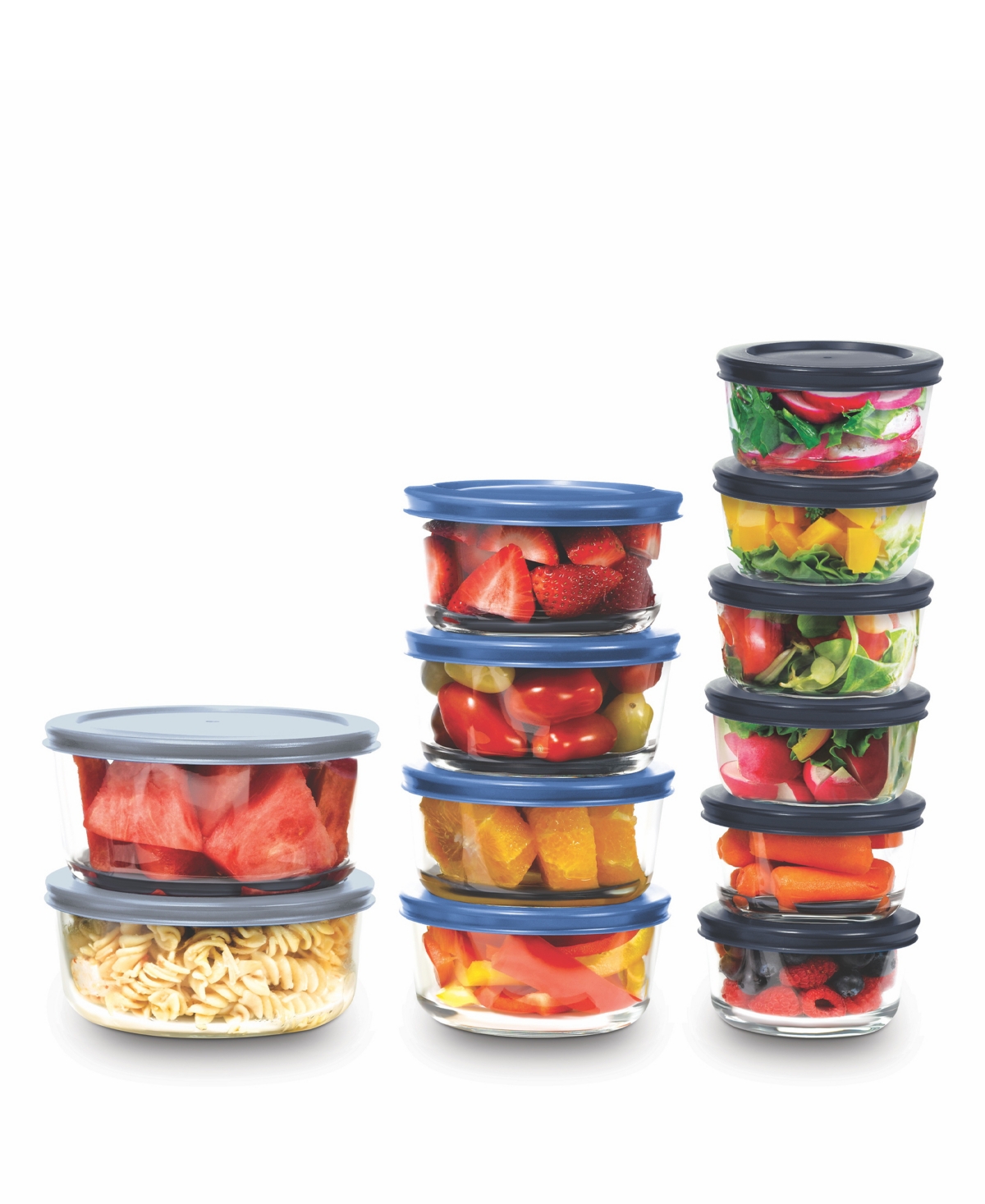 Art & Cook 24 Pc Glass Containers In Blue
