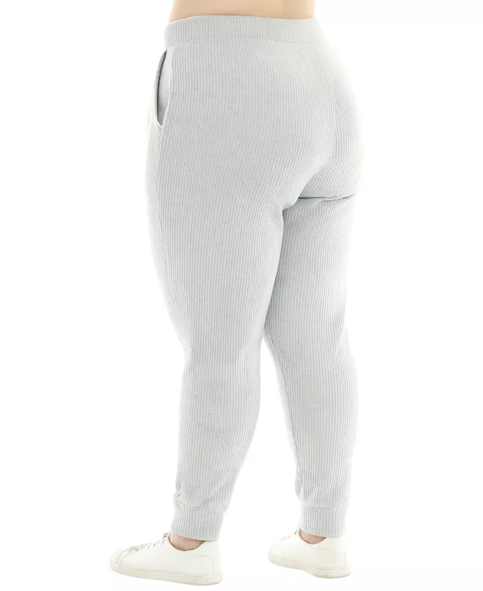 Plus Size Super Soft Two Piece Ribbed Set - thumbnail 2