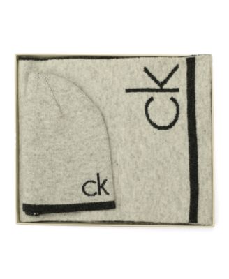 Men's Fuzzy Scarf and Hat, 2-Piece Set