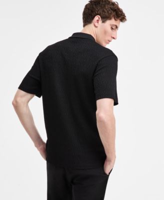 Men's Dallovo Relaxed-Fit Short-Sleeve Textured Polo Shirt