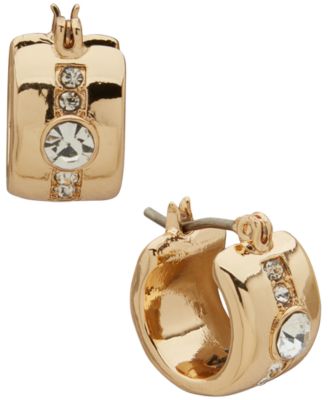 Stone Pave Wide Hoop Earrings